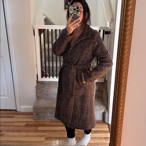 Brown Tweed Long Coat